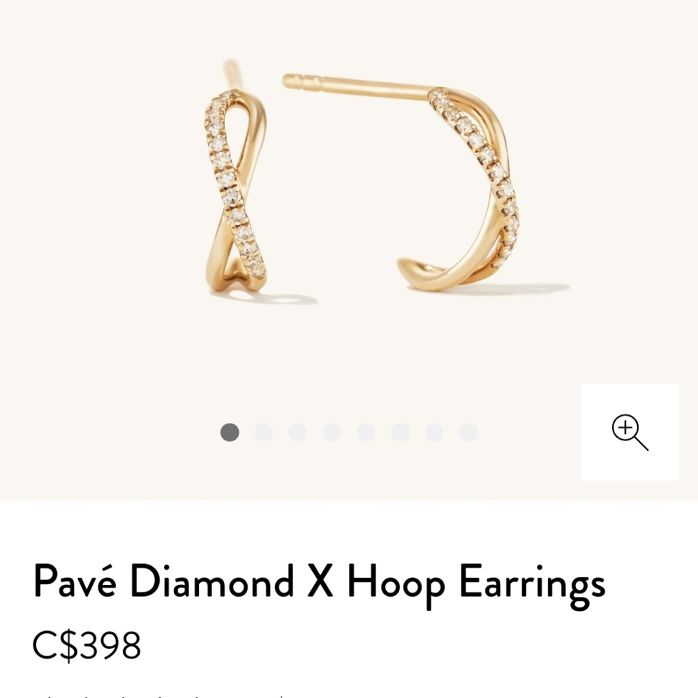 Mejuri Pave Diamond X Earring